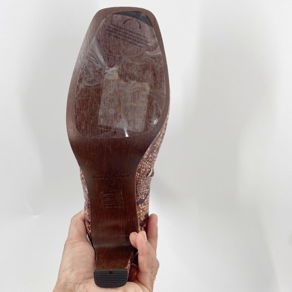 Free People Cybill Boots Ankle Wine Snake Size 39 / 8.5 NEW - Picture 7 of 12